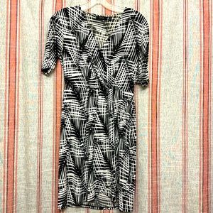 Black and white dress. Mid sleeve. Petite small.